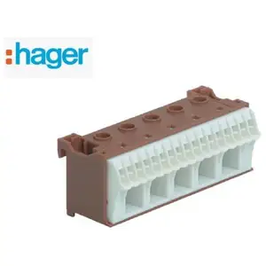 Hager - Bornier de Phase sans vis 17x4 mm² + 5x25 mm² KN22P