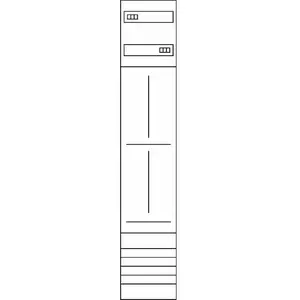 HAGER Panneau complet 2Z 2push 2V 1350x250mm 5p 300mm pas cher