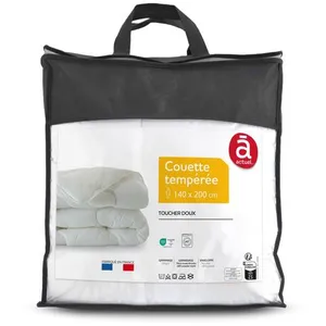 ACTUEL Couette tempérée en microfibre toucher doux BASIC 300g/m² blanc 140 x 200 cmVendu parauchan