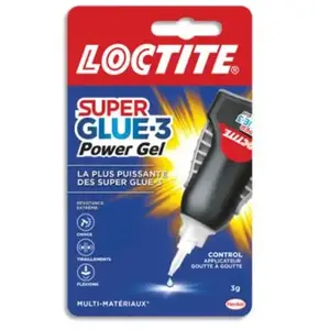 Loctite Colle glue applicateur Super Glue 3 Ultra Gel Control permanente 3g pas cher
