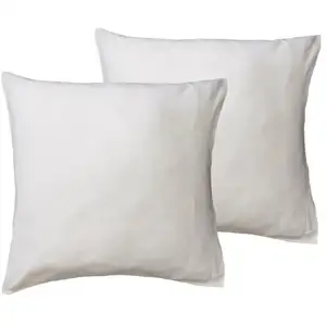 Lot de 2 protègeoreillers en coton 160 g/m²  blanc 65x65 cm