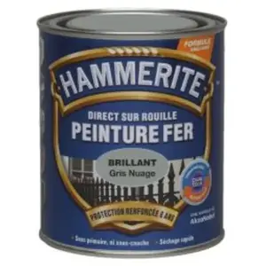 JULIEN Hammerite - Peinture Direct Sur Rouille Laqué Gris Nuage 0,75 lVendu parcastorama
