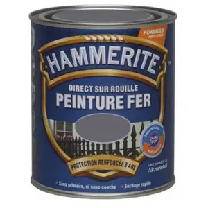 Comparateur de prix : Peinture fer Hammerite Direct sur Rouille Brillant Gris Nuage 0,25L