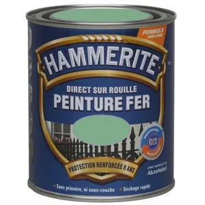 Comparateur de prix : JULIEN Peinture métal direct sur rouille Hammerite martelé vert jade 0,75L