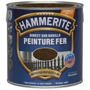 Comparateur de prix : JULIEN Peinture métal direct sur rouille Hammerite martelé châtaigne 0,75L