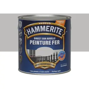 Peinture Hammerite Direct sur Rouille - Gris Argent - Brillant - 2,5L pas cher
