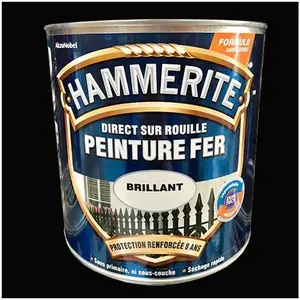 Comparateur de prix : JULIEN Peinture fer extérieur Direct sur rouille HAMMERITE noir brillant 2.5 l