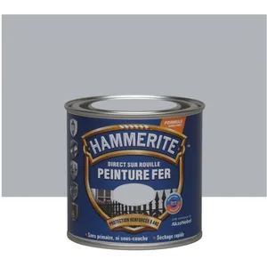Comparateur de prix : JULIEN Peinture métal direct sur rouille Hammerite martelé gris argent 250ml