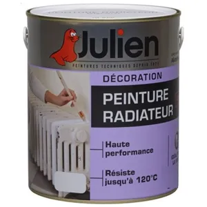 Julien - Peinture radiateur 120° Glycero blanc satiné 2.5 litres
