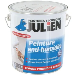 Comparateur de prix : Peinture anti-humidité - JULIEN - 2.5 L - Intérieur - Mat - Spécifique
