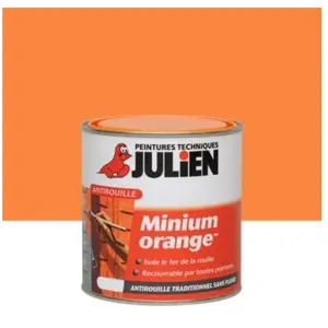 Comparateur de prix : Antirouille primaire - JULIEN - 0.50 L - Orange - Glycérophtalique - Mat