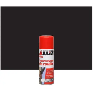 Comparateur de prix : JULIEN Transformateur de rouille AEROSOL STOP'ROUILLE Noir SATIN - 0.20L