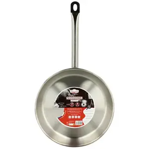 Poêle - OGO PROFESSIONAL - Tout inox - 28 cm - Tous feux dont induction pas cher