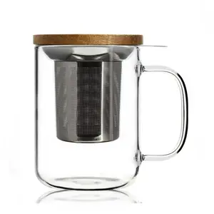 Comparateur de prix : OGO LIVING - Mug infuseur verre simple paroi 450 ml