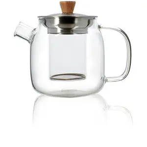 Comparateur de prix : Théière verre et couvercle inox 68 cl Ogo Living