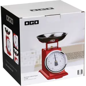 Soehnle Ogo 7915011 balance mécanique acier inoxydable rouge 23 x 19,5 x 22 cm pas cher