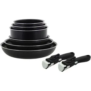 Comparateur de prix : MENASTYL Batterie de cuisine 8 pièces en aluminium - compatible induction