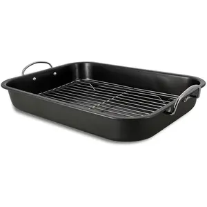 Menastyl Cuisson - Plat rotisserie Amandine noir - 43x29x6 cm T.U pas cher