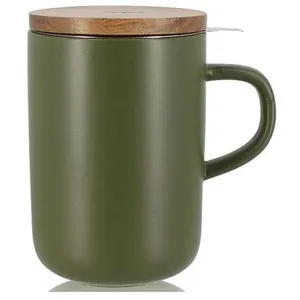 Comparateur de prix : OGO LIVING Tisanière grès 475ml vert olive avec couvercle bois