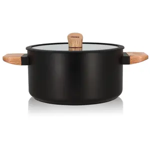Comparateur de prix : Faitout Ogo Ector en Aluminium et manche en bois 24 cm Noir