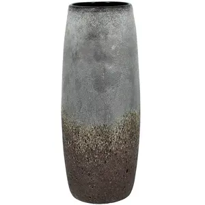 Now's Home Vase gris et taupe en verre h35cm pas cher