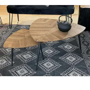 Now's Home Set de 2 tables gigognes en fibre de bois D48cm et d70cm pas cher