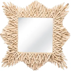Now's Home Miroir en branches de teck 80cm pas cher