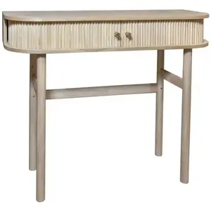 Now's Home Console en bois clair avec portes coulissantes pas cher