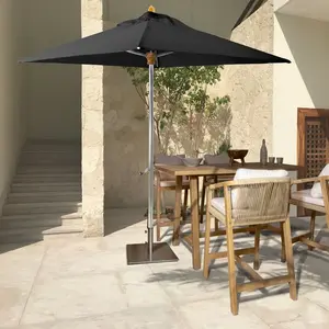 Parasol - NOW'S HOME - Comète - Noir - 200x200 cm - Sans pied - Pliant