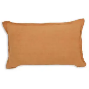 Now's Home Coussin en lin jaune 30x50cm pas cher