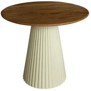Now's home - Meuble d'appoint Fjord blanc/naturel - 48x48x42 cm T.U pas cher