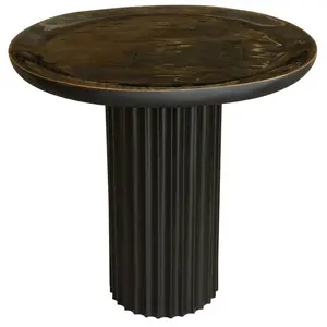 Now's home - Meuble d'appoint en manguier Soren noir - 45x42x41 cm T.U pas cher