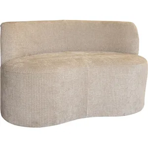 Now's Home Canapé en tissu bouclette beige et structure en bois 2 places pas cher