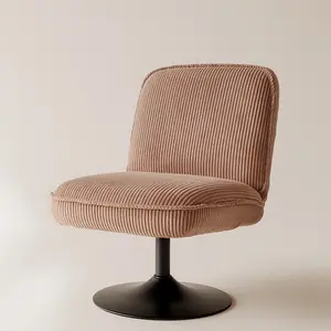 Fauteuil pivotant en velours côtelé, funky pas cher
