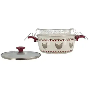 Menastyl Friteuse en acier émaillé 24cm, GALLINA pas cher