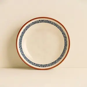 Lot 6 assiettes creuses amatxi 21cm en faience blanc Novastyl pas cher