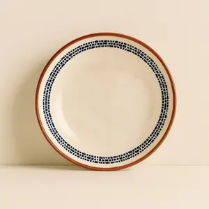 Comparateur de prix : Lot de 6 assiettes à pâtes en faïence blanche 28cm