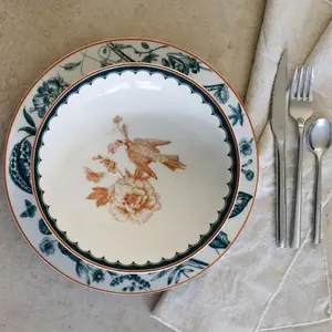 Novastyl Lot de 6 assiettes creuses en porcelaine blanche 21cm pas cher