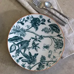Novastyl Lot de 6 assiettes plates en porcelaine blanche 27cm
