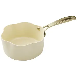 Menastyl Casserole en aluminium recyclé beige 18cm en forme de fleur pas cher