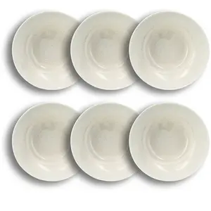 Comparateur de prix : OGO Living Lot de 6 assiettes creuses en porcelaine bleu et blanc 20cm