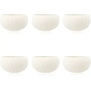 Comparateur de prix : OGO Living Lot de 6 bols en porcelaine beige et blanc 10cm