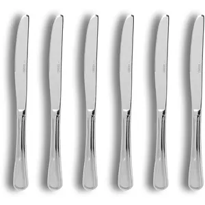 OGO Living Lot de 6 couteaux de table en acier inoxydable