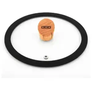 Couvercle Ogo Ector en verre avec poignée en bois 18 cm pas cher