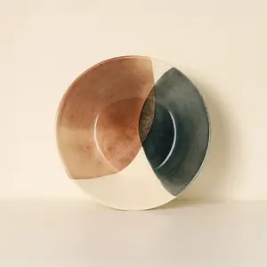 NOVASTYL LOT 6 ASSIETTES CREUSES GAIA 20CM EN GRÈS pas cher