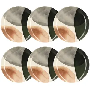 Comparateur de prix : Novastyl Lot de 6 assiettes plates en grès 26cm