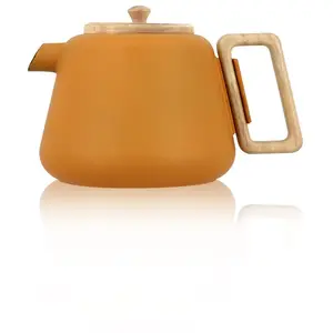 Comparateur de prix : Théière en fonte OGO LIVING Viggo 1000ml Jaune avec filtre en inox