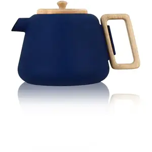Comparateur de prix : Théière Viggo en fonte et bois d'hévéa 1 L bleu Ogo