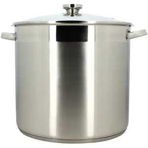 Comparateur de prix : Marmite 17l 32cm en acier inoxydable avec couvercle en verre Menastyl