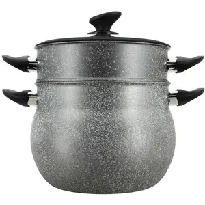 Couscoussier induction 9l en aluminium effet marbre avec couvercle Menastyl pas cher